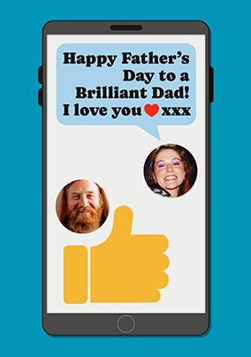 Thumbs Up Text Father's Day Photo Card