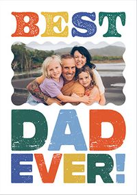 Tap to view Letterpress Best Dad Photo Father's Day Card