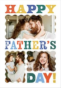 Tap to view Letterpress Happy Father's Day 3 Photo Card