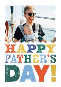 Tap to view Letterpress Happy Father's Day Scalloped Photo Card