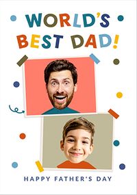 Tap to view Funky Faces Best Dad Father's Day 2 Photo Card