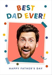 Tap to view Funky Faces Best Dad Father's Day Photo Card