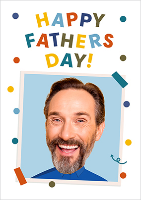 Funky Faces Happy Father's Day Photo Card
