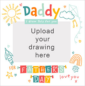 Artwork Image Upload Square Father's Day Card