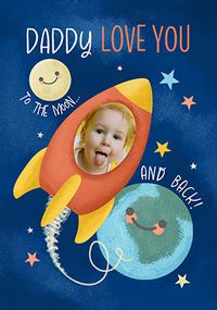 Tap to view Daddy Love You To The Moon And Back Father's Day Photo Card