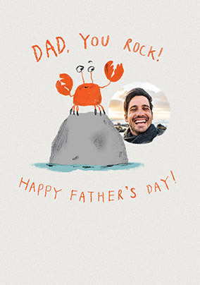 Dad You Rock Father's Day Photo Card