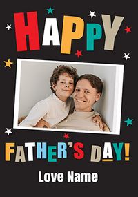 Tap to view Simple Bold Happy Father's Day Photo Card