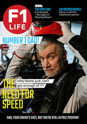 F1 Life Magazine Photo Upload Father's Day Card