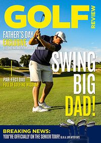 Tap to view Golf Review Magazine Photo Upload Father's Day Card