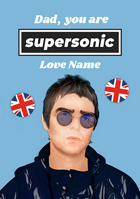 Supersonic Dad Personalised Father's Day Card