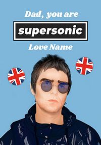 Tap to view Supersonic Dad Personalised Father's Day Card