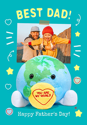 Swizzels Love Hearts You Are My World Father's Day Photo Card