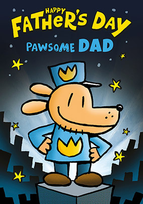 Dogman Pawsome Dad Father's Day Card