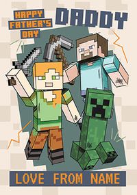 Tap to view Minecraft Daddy Father's Day Card