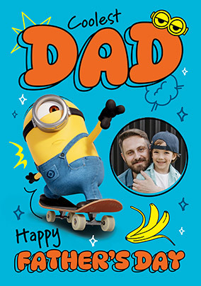 Minions Coolest Dad Father's Day Photo Card