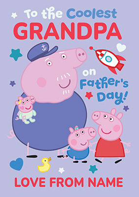 Peppa Pig Coolest Grandpa Father's Day Card