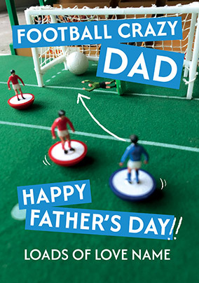 Subbuteo Football Crazy Dad Father's Day Card