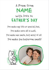 Tap to view A Poem From Me Father's Day Photo Card