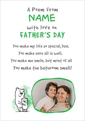 Photo of A Poem From Me Father's Day Photo Card