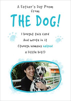 Photo of Poem From The Dog Father's Day Photo Card