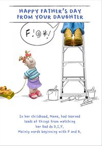 Tap to view From Your Daughter Learnt Lots From Dad Father's Day Card