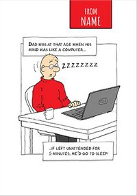 Tap to view Dad's Mind Is Like A Computer Father's Day Card