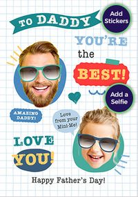 Tap to view Funky Faces Daddy You're The Best Father's Day Card