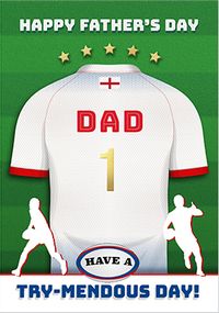 Tap to view Try-mendous Father's Day Personalised Ruby Shirt Card