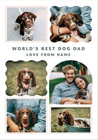 Tap to view Happy Momento Dog Dad 6 Photo Father's Day Card