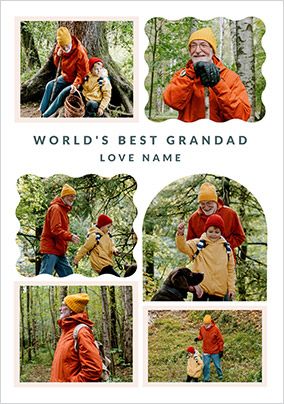 Photo of Happy Momento Grandad 6 Photo Father's Day Card