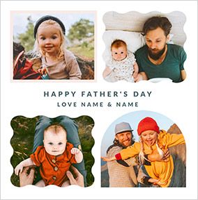 Photo of Happy Momento 4 Photo Square Father's Day Card