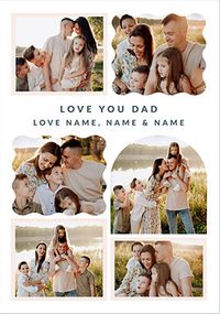 Tap to view Happy Momento From The 3 Of Us 6 Photo Father's Day Card