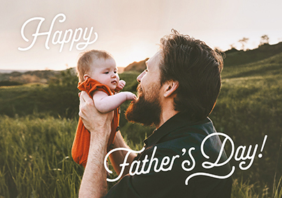 Happy Father's Day Full Photo Landscape Card