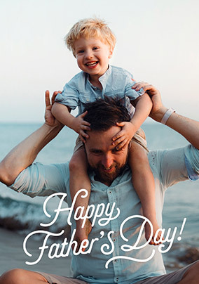 Happy Father's Day Full Photo Portrait Card