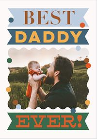 Tap to view Letterpress Best Daddy Father's Day Photo Card