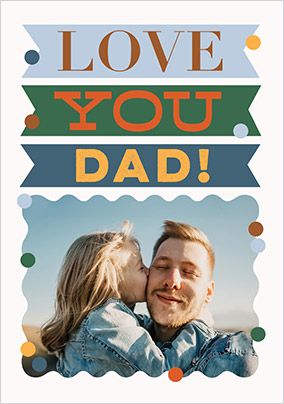 Photo of Letterpress Love You Dad Father's Day Photo Card