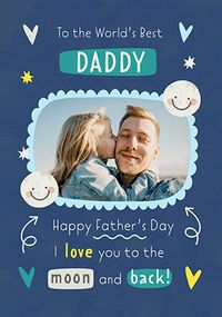 Tap to view To The Moon And Back Daddy Father's Day Photo Card