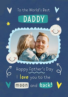 Photo of To The Moon And Back Daddy Father's Day Photo Card