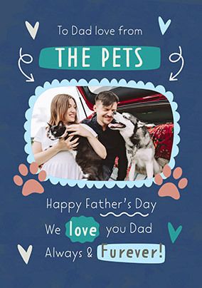 Photo of Happy Father's Day From The Pets Photo Card