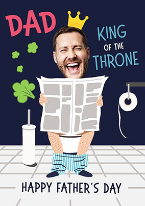 Dad King Of The Throne Father's Day Photo Card