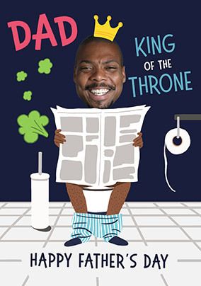Photo of King Of The Throne Dad Father's Day Photo Card
