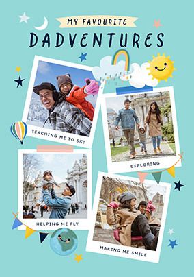 Photo of My Favourite Dadventures Father's Day 4 Photo Card