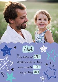 Tap to view Dad My Guiding Star Verse Father's Day Photo Card