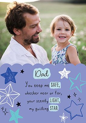 Photo of Dad My Guiding Star Verse Father's Day Photo Card