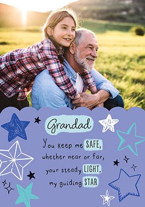Photo of Grandad My Guiding Star Verse Father's Day Photo Card