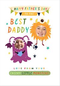 Tap to view Best Daddy From Your Little Monsters 2 Photo Father's Day Card
