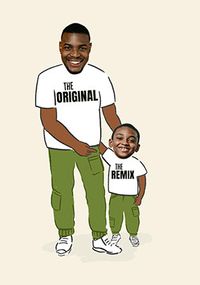 Tap to view The Original & The Remix Father's Day 2 Photo Card