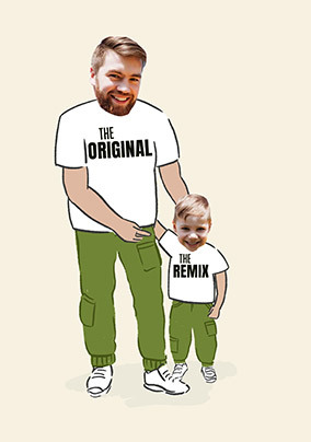 The Original Vs The Remix Father's Day 2 Photo Card
