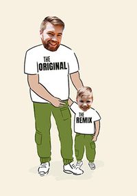 Tap to view The Original Vs The Remix Father's Day 2 Photo Card