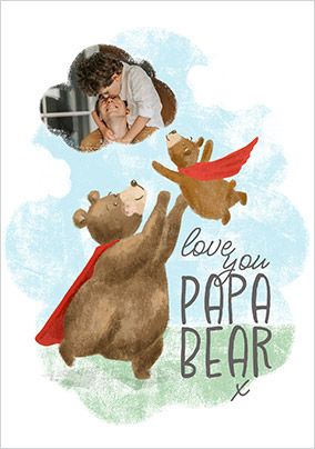 Photo of Papa Bear Father's Day Photo Card